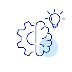 Setting your brain to be more creative and productive. Pixel perfect, editable stroke line art icon