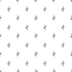 Cute floral seamless vector pattern. Cartoon hand drawn texture with vintage leaves. Botanical scandinavian background for wrapping paper, packaging, gift, fabric, wallpaper, textile, apparel, print.
