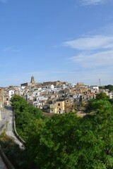 Naklejka na ściany i meble Panoramic view of Grottole, a village in the Basilicata region, Italy.