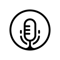 Podcast vector logo template icon