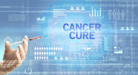 Close-up view of doctor's hand in a white glove holding syringe