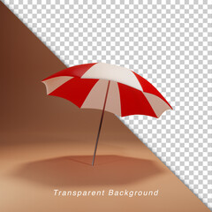 3D Illustration Beach Umbrella summer season