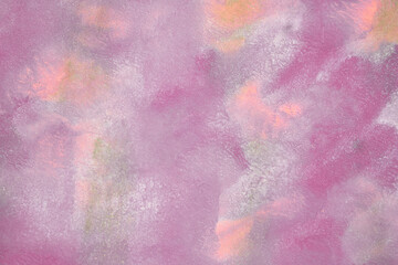 Watercolor sunset texture background. Purple abstract landscape gradient. Sky batik graphic. Fall color painting. Design illustration brush stroke. Aquarelle art backdrop