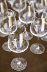 Crystal wine glasses