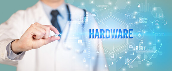 Doctor giving a pill concept