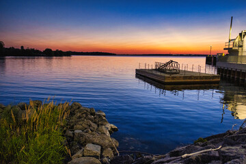 Fototapeta premium Sandbanks Provincial Park Ontario Canada with beautiful sunset landscapes, large bodies of water, waves, and stunning nature scenics