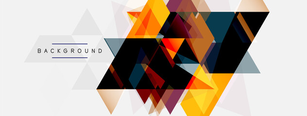Mosaic triangles geometric background. Techno or business concept, pattern for wallpaper, banner, background, landing page