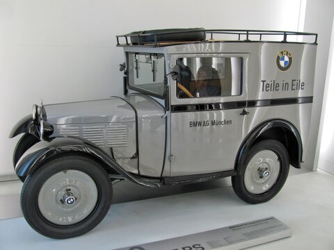 26.07.2013, Germany, Munich, BMW Museum. BMW 3 15 PS, a classic one from year 1930 shows at BMW museum. Teile in Eile. BMW AG Muchen
