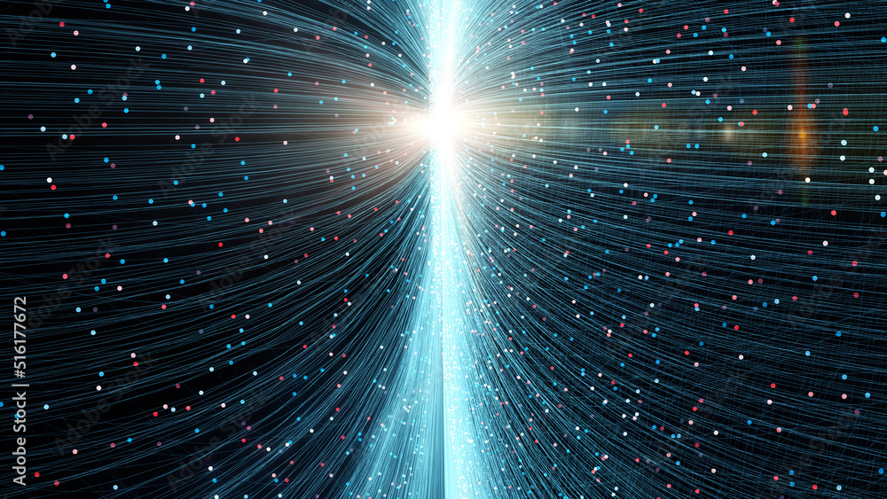 Poster Technology background big data/Technological background data transmission channel. Motion of digital data flow. Transferring of big data. Transfer and storage of data sets. 