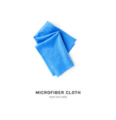 Microfiber cloth on white background.