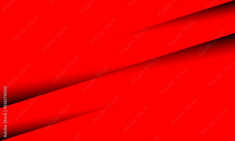 Poster abstract black shadow slash on red speed design modern background vector