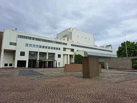 Entrance to the Finnish National Opera in Helsinki, Finland