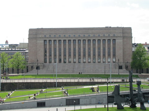 Eduskunta Building in Helsinki, Finland