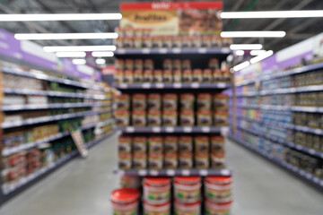 photograph with blur of an enamel paint shop photograph with depth of field and blur