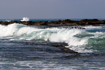Mediterranean coast in northern Israel