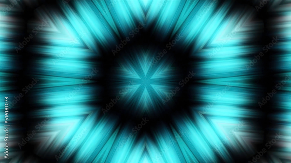 Aufkleber kaleidoscopes background with animated glowing neon colorful lines and geometric shapes. psychedelic