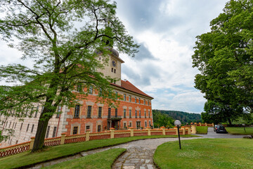 Fototapeta na wymiar Castle Bechyne in South Bohemian region, Czech republic.