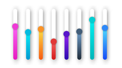 Set of vertical scrollbars