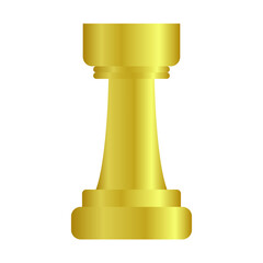 Chessmen. Golden boat. Chess. Gold. Vector