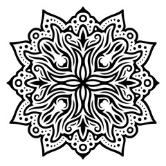 Tribal tattoo art with black vintage pattern