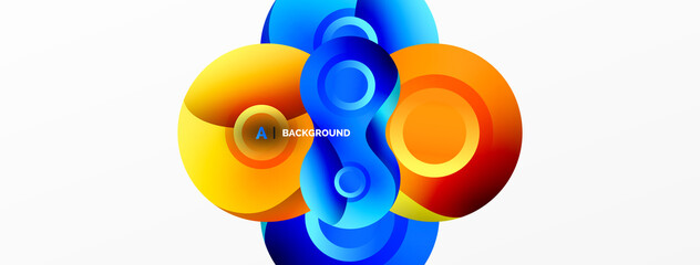 Circle geometric background. Abstract modern backdrop. Vector Illustration For Wallpaper, Banner, Background, Card, Book Illustration, landing page