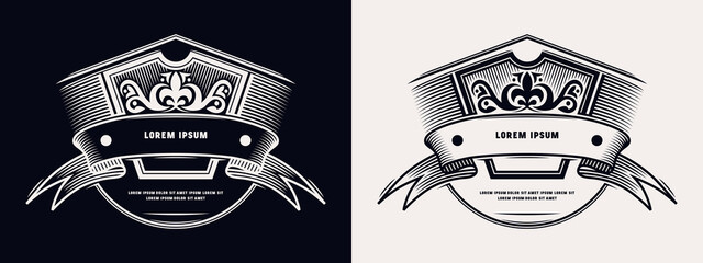 Decorative frame in retro style