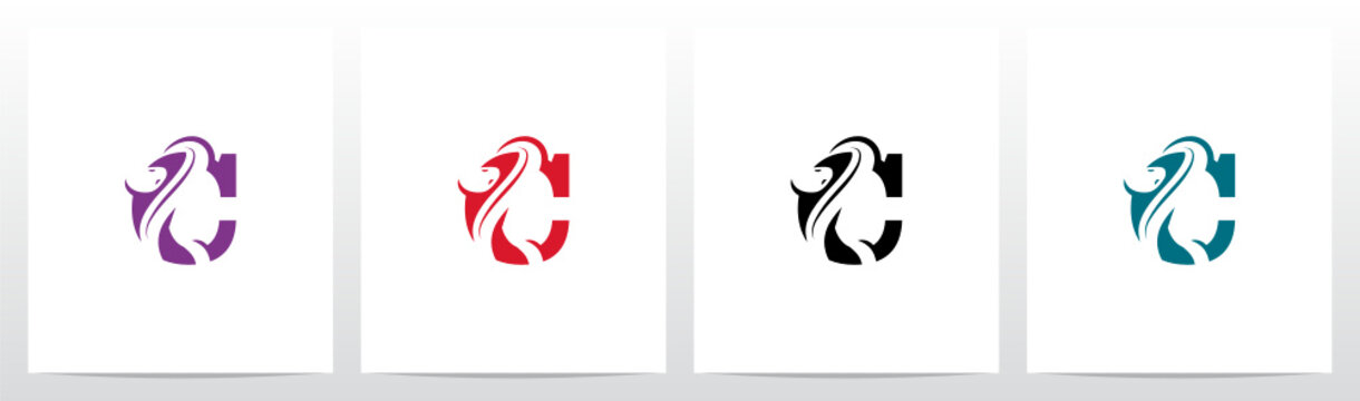 Snake On Letter Logo Design C