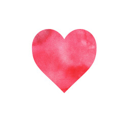 red heart isolated on white