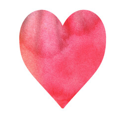 red heart isolated on white