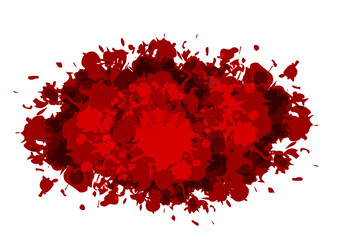 Abstract vector splatter red color isolated background design. illustration vector design.