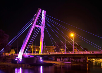 Fototapeta na wymiar Wladysław Jagiello bridge over Brda river in Bydgoszcz. Poland