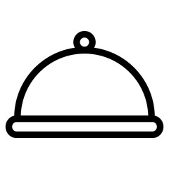 restaurant cloche icon on white background