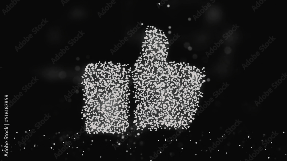 Poster animation of plexus network from like symbol on colorful background with flowing of plexus particles