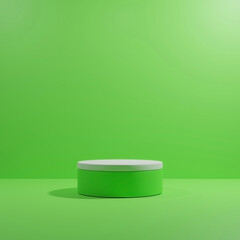 The podium , empty stand for displaying natural or green product ,3d rendering