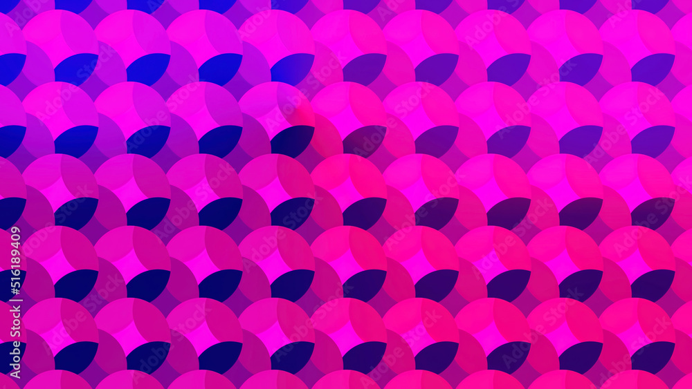 Poster horizontal rows of colorful bright circles. animation. kaleidoscopic background with transforming ci