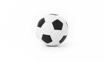Fototapeta na wymiar Soccer ball isolated on white background. 3d rendering.