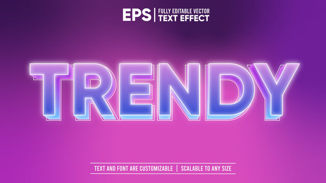 Trendy Gradient Glowing Futuristic Neon Text Effect
