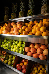 fresh vegetables in a supermarket
