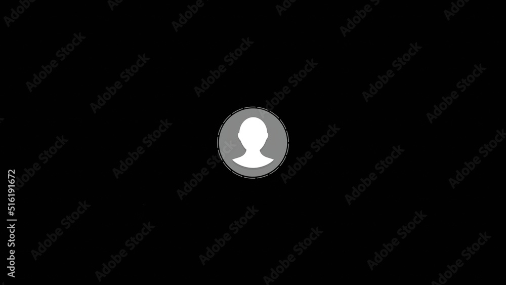 Aufkleber social network people icon link connection technology loop animation. beautiful. add friends network