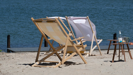 chairs on a beach