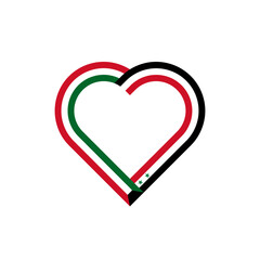 peace concept. heart ribbon icon of kuwait and syria flags. vector illustration isolated on white background