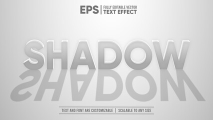 3D White Clean Shadow Text Effect