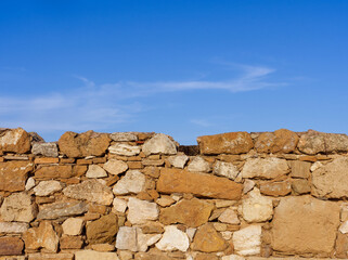 Ancient Wall near Temple of Sounio