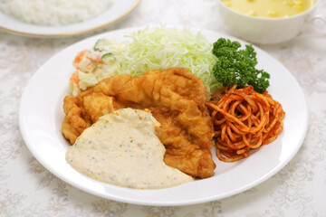 Chicken Nanban ( fried chicken with tartar sauce ), Japanese cuisine