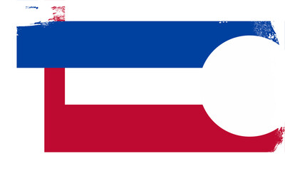 Flag of Longmont City Colorado With Grunge Border