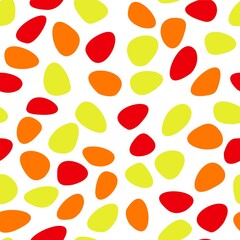 The pattern is seamless and multicolored. 