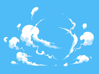 着地の煙のイラスト_エフェクト風