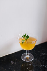 cocktail with lemon