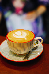 a cup of delicious and hot coffee