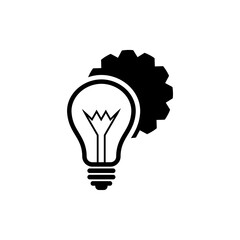 Technology Innovation Icon. Creativity Solution Concept isolated on white background